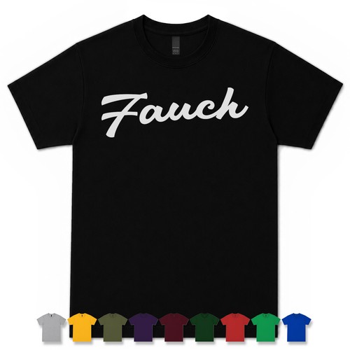 Fauch retro script shirt - retro,